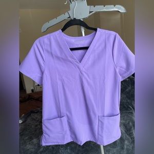 Mandala lavender/light purple women’s scrub top, brand new